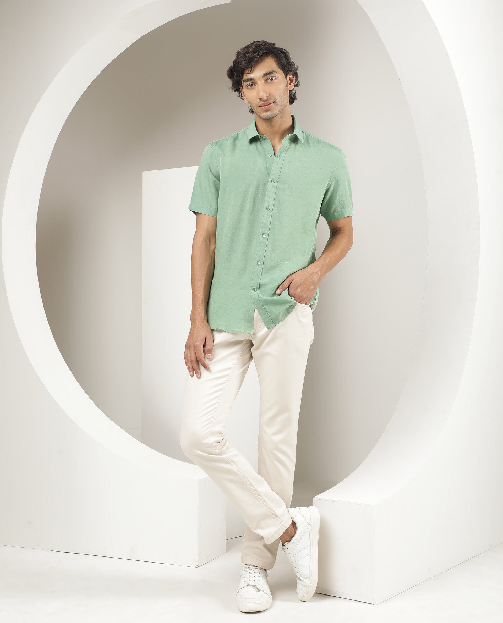 EMTY FASHION Men Solid Casual Green Shirt - Buy EMTY FASHION Men Solid  Casual Green Shirt Online at Best Prices in India | Flipkart.com